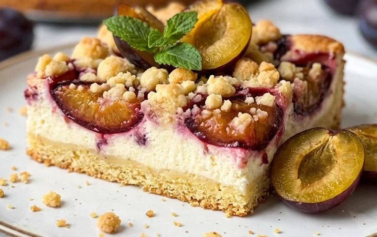 Zwetschgenkuchen mit Quark und Streuseln: Hallo Spätsommer