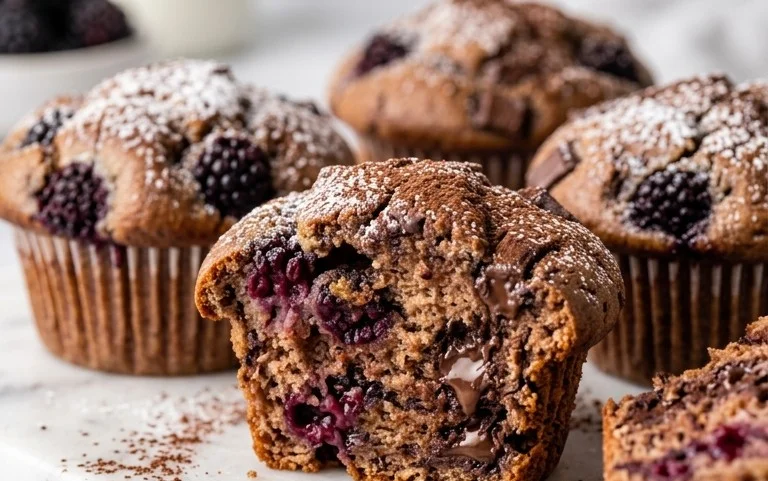 Brombeer Schoko Muffins: Fruchtig-Schokoladiger Genuss