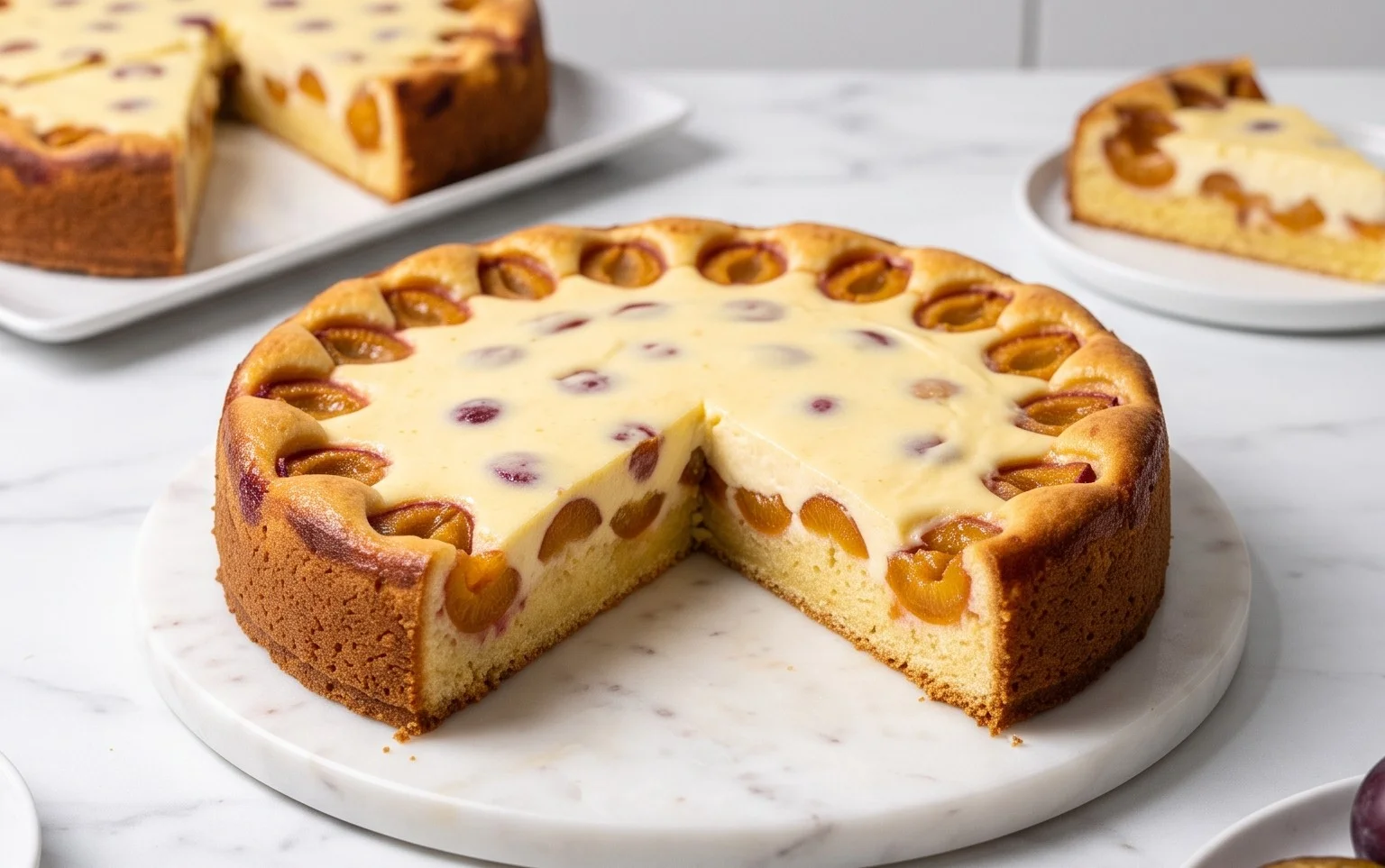 Mirabellen-Kuchen: Sonnige Süße mit Sahne-Schmand-Guss