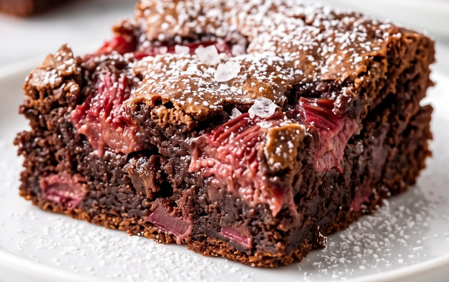 Chocolate Rhubarb Brownies Recipe